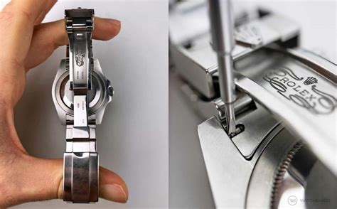 rolex strap adjustment|how to adjust rolex bracelet.